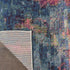 9' X 12' Blue and Yellow Abstract Power Loom Area Rug
