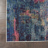 9' X 12' Blue and Yellow Abstract Power Loom Area Rug