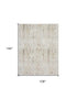 9' X 12' Ivory Black and Gray Chevron Distressed Non Skid Area Rug