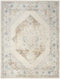 9' X 12' Ivory And Blue Geometric Area Rug