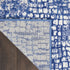 8' X 12' Ivory and Navy Blue Abstract Distressed Non Skid Area Rug