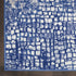 8' X 12' Ivory and Navy Blue Abstract Distressed Non Skid Area Rug