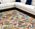 9' X 12' Cream Floral Power Loom Area Rug