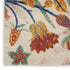 9' X 12' Cream Floral Power Loom Area Rug