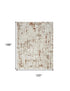 10' X 14' Cream Abstract Area Rug
