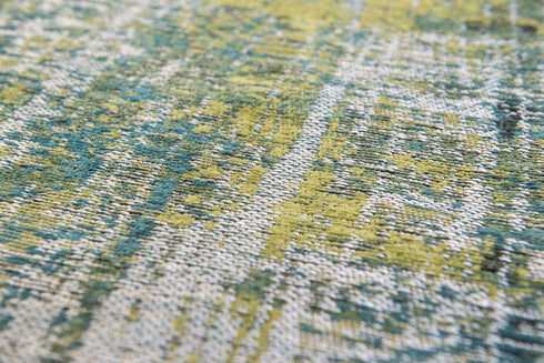 10' Blue And Green Abstract Runner Rug