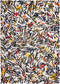 6' X 8' White Abstract Washable Area Rug