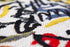 6' X 8' White Abstract Washable Area Rug