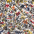 6' X 8' White Abstract Washable Area Rug