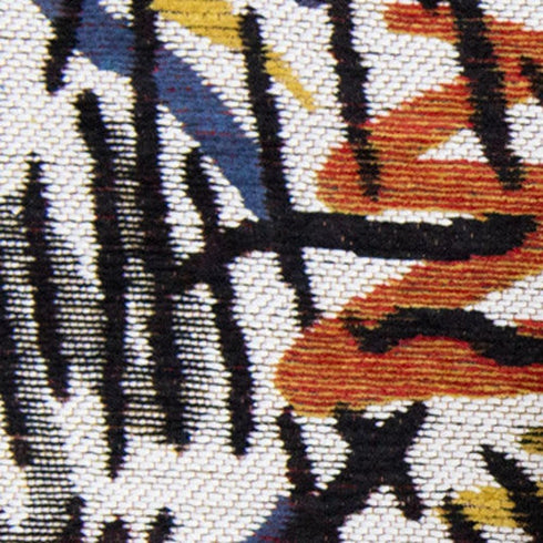 6' X 8' White Abstract Washable Area Rug