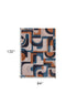 8' X 11' Gray And Beige Geometric Washable Area Rug
