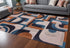 8' X 11' Gray And Beige Geometric Washable Area Rug