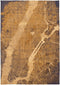 8' X 11' Yellow Abstract Non Skid Area Rug