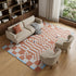 8' X 11' Blue and Red Geometric Non Skid Area Rug