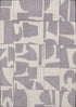 6' X 8' Gray Geometric Washable Area Rug