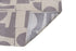 6' X 8' Gray Geometric Washable Area Rug