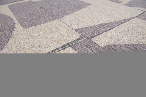 6' X 8' Gray Geometric Washable Area Rug