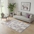 6' X 8' Gray Geometric Washable Area Rug