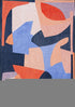 8' X 11' Blue And Red Abstract Washable Area Rug