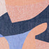 9' X 13' Blue And Red Abstract Washable Area Rug