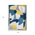 8' Blue And Yellow Abstract Washable Round Rug