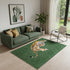 6' X 8' Green And Yellow Abstract Washable Area Rug
