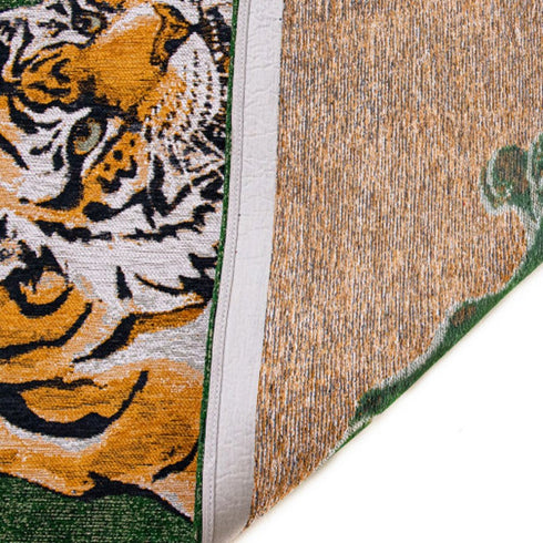 6' X 8' Green And Yellow Abstract Washable Area Rug