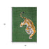 6' X 8' Green And Yellow Abstract Washable Area Rug