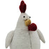 22" White Yellow And Red Fabric Rooster Figurine