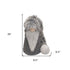 36" Gray And White Fabric Christmas Santa Standing Gnome