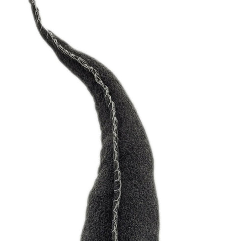 29" Gray And White Fabric Standing Gnome
