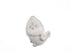6" White And Silver Ceramic And Fabric Bird Christmas Figurine