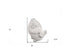 6" White And Silver Ceramic And Fabric Bird Christmas Figurine