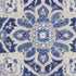 8' Ivory and Blue Floral Round Rug