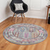 9' X 12' Ivory Gray And Red Floral Distressed Non Skid Area Rug