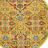 5' Yellow Round Floral Power Loom Area Rug