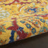 5' Yellow Round Floral Power Loom Area Rug