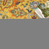 5' Yellow Round Floral Power Loom Area Rug