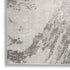 8' Ivory Brown And Gray Abstract Non Skid Runner Rug