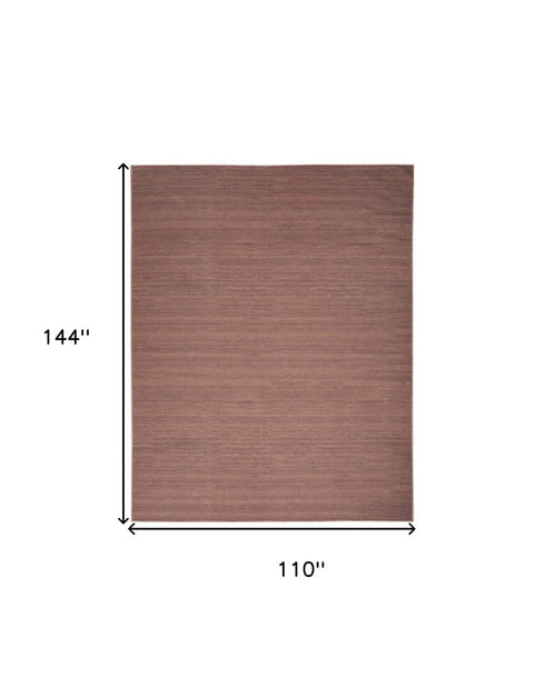 9' X 12' Brown Abstract Washable Area Rug