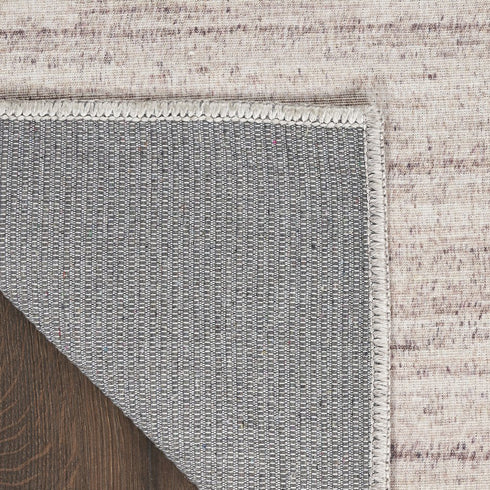 9' X 12' Ivory and Light Brown Abstract Washable Area Rug