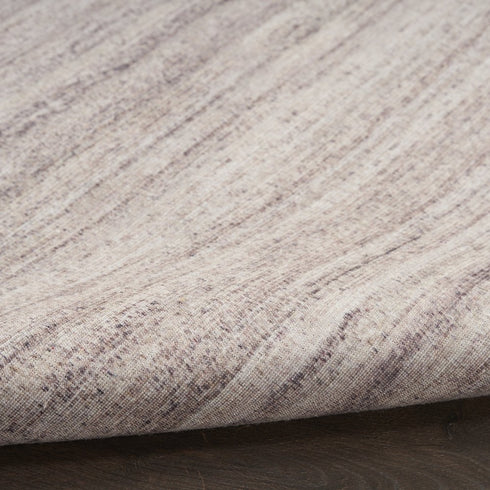 9' X 12' Ivory and Light Brown Abstract Washable Area Rug