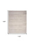 9' X 12' Ivory and Light Brown Abstract Washable Area Rug
