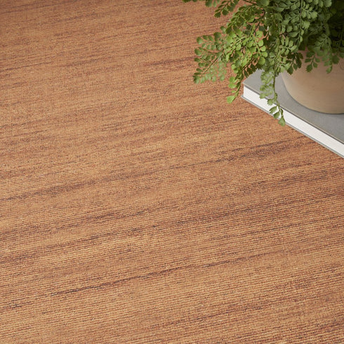 9' X 12' Copper Abstract Washable Area Rug