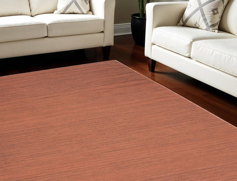 9' X 12' Brick Red Abstract Washable Area Rug