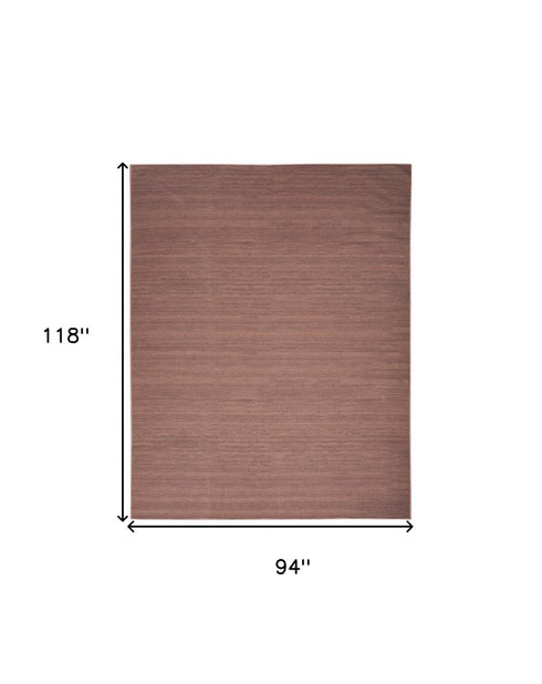 9' X 12' Brown Abstract Washable Area Rug