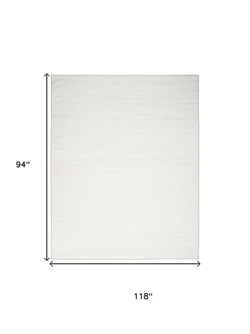 8' X 10' Ivory and Gray Abstract Washable Area Rug