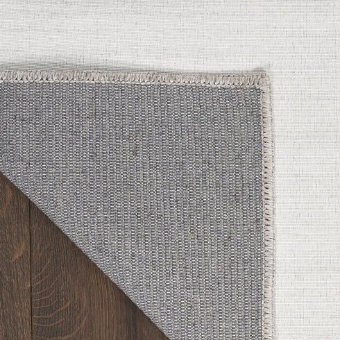 8' X 10' Ivory and Gray Abstract Washable Area Rug