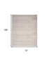 9' X 12' Ivory and Light Brown Abstract Washable Area Rug