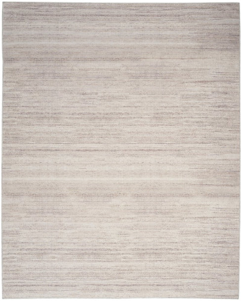 9' X 12' Ivory and Light Brown Abstract Washable Area Rug